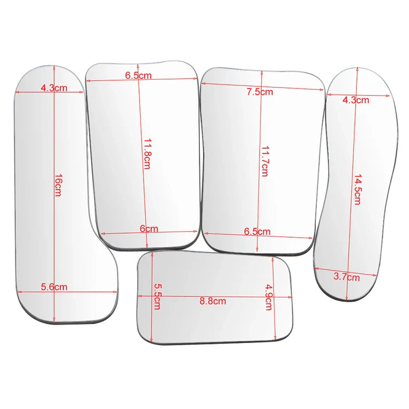 5pcs Dentistry Orthodontic Double-Sided Mirrors – Glass Intra Oral Reflector Photography Tools
