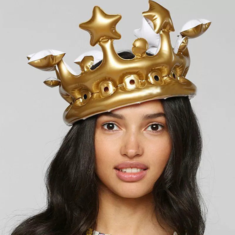 1Pcs Creative Custom Inflatable Crown Hat - Event/Festival Supplies, Stadium Prop, Kids Birthday Party Decoration Accessory