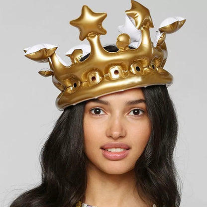 1Pcs Creative Custom Inflatable Crown Hat - Event/Festival Supplies, Stadium Prop, Kids Birthday Party Decoration Accessory