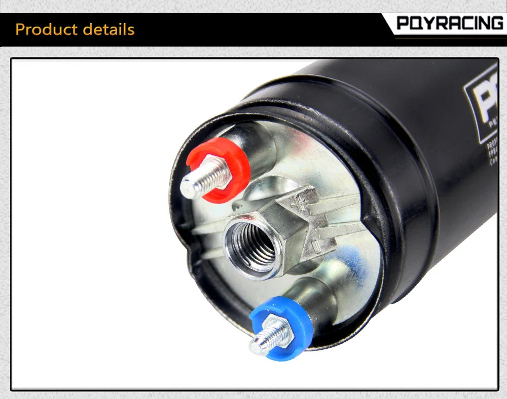 PQY EFI 380LH 1000HP External Fuel Pump – E85 Compatible, Top Quality 044 Style, Model PQY-FPB003-QY