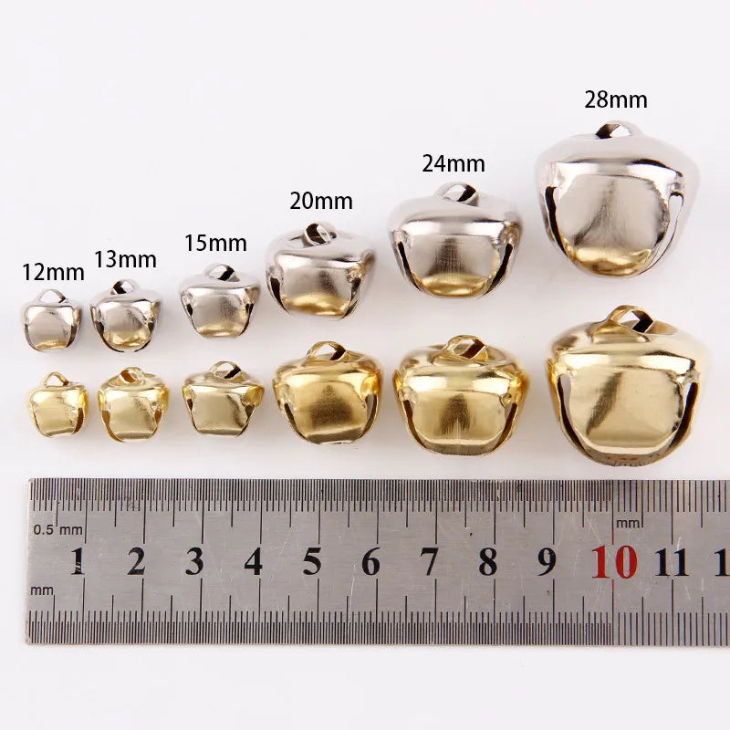 Gold/White K Iron Water Plated Christmas Cross Bells Pendant - Handmade Party DIY Crafts Accessories in Various Sizes (12/13/15/20/25/30mm)