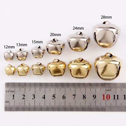 Gold/White K Iron Water Plated Christmas Cross Bells Pendant - Handmade Party DIY Crafts Accessories in Various Sizes (12/13/15/20/25/30mm)