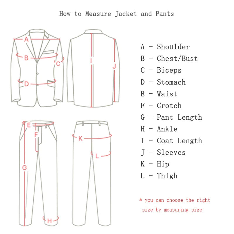 High-Quality Men’s 2-Piece Suit — Luxury Wedding & Formal Jacquard Jacket and Pants Set