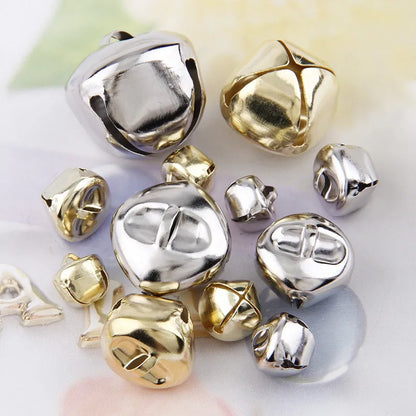 Gold/White K Iron Water Plated Christmas Cross Bells Pendant - Handmade Party DIY Crafts Accessories in Various Sizes (12/13/15/20/25/30mm)