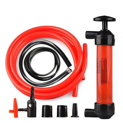 Portable Manual Oil Pump – Hand Siphon Tube for Liquid, Gas, Fuel Transfer, High-Quality Suction Pump & Inflatable Hose