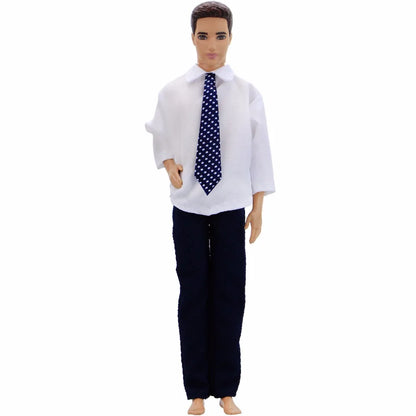 Handmade 1/6 Doll Outfit for 12-Inch Boy Doll — Men’s Formal Suit with Shirt, Coat, Trousers & Shoes, 30cm Toy Clothes