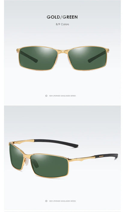 Aoron Polarized Sunglasses – UV400 Anti-Glare Metal Frame Driving Glasses for Men & Women
