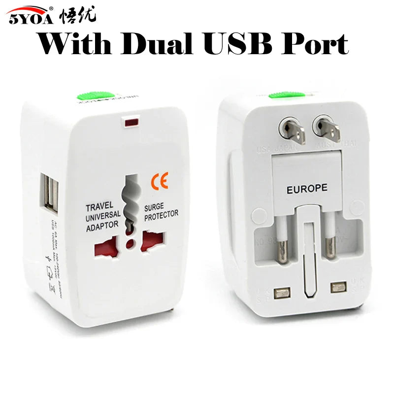 Universal Electric Plug Power Socket Adapter – International Travel Charger Converter for EU, UK, US, AU