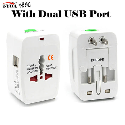 Universal Electric Plug Power Socket Adapter – International Travel Charger Converter for EU, UK, US, AU