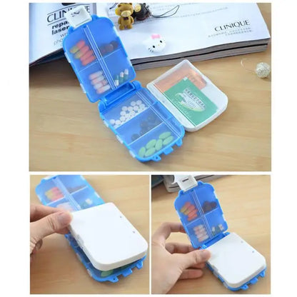 Folding Pill Case – Portable Medicine Organizer, Capsule & Tablet Storage Box, Empty Pillbox Container