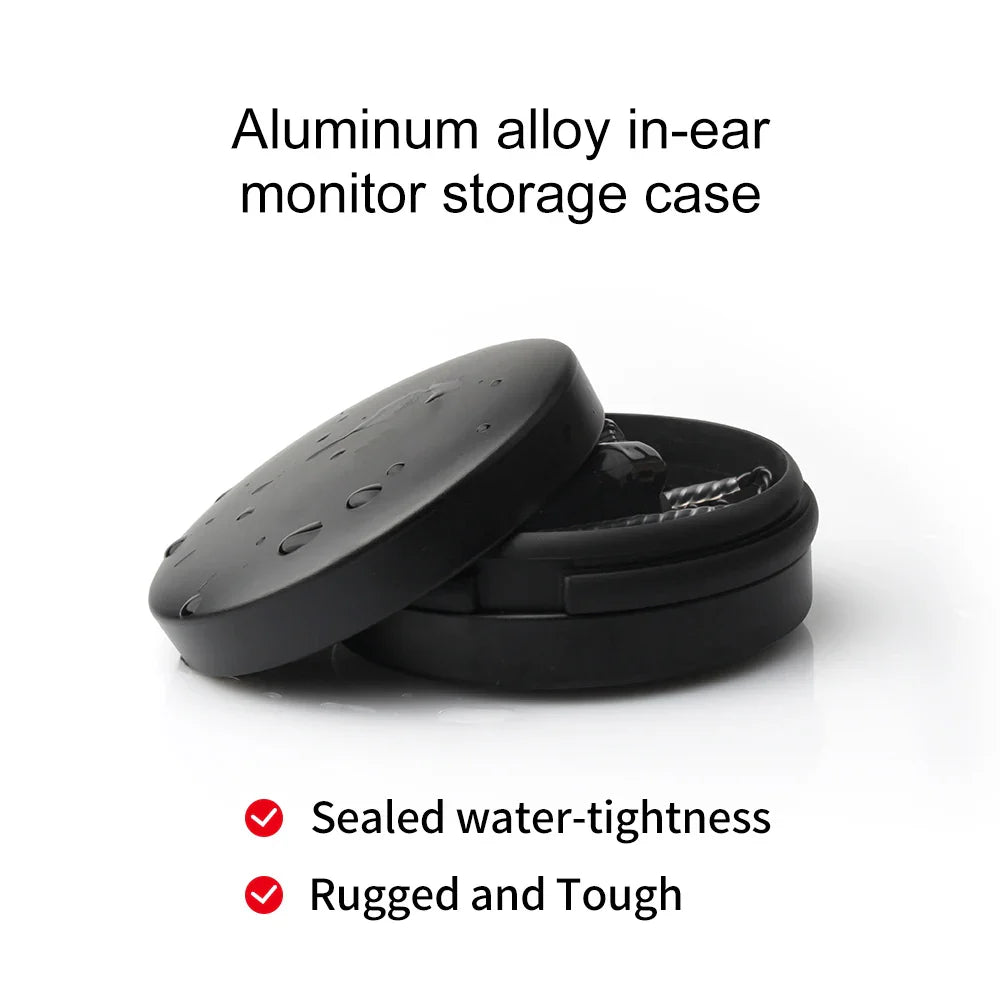 FDBRO Metal Aluminum Alloy Earphone Case - Waterproof Portable Storage Bag for In-Ear Headphones