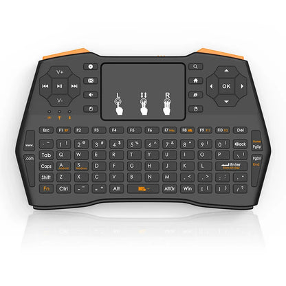 i8 Plus 2.4GHz Mini Wireless Keyboard: Non-Backlit English Russian Air Mouse Remote Control with Touchpad for Android TV Box, PC
