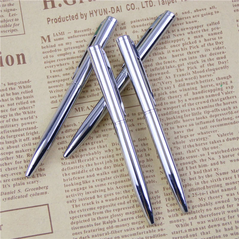 Mini Metal Ballpoint Pen – Pocket-Size Rotating Portable Oil Pen for Smooth Writing
