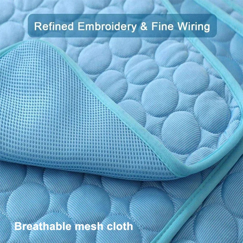 Summer Cooling Dog Mat: Breathable Pad for Dogs and Cats - Washable Pet Bed Blanket for Small, Medium, and Large Dogs, Ideal for Cars