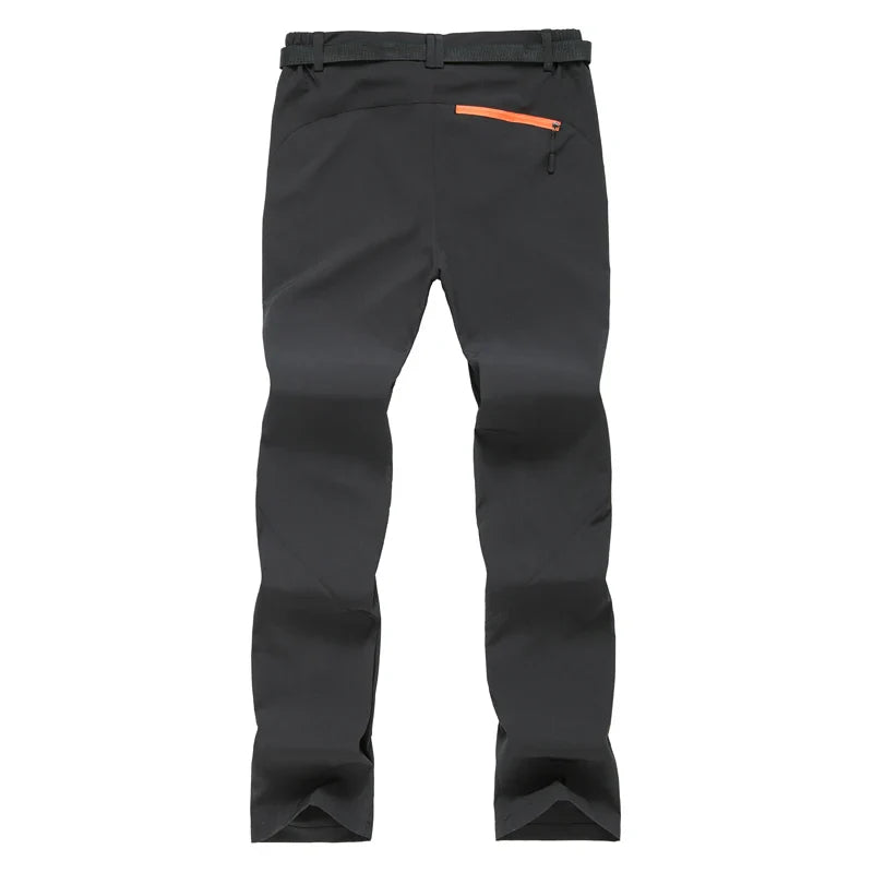 Men’s Reflective Summer Hiking Pants – Lightweight, Breathable, Quick-Dry Outdoor Trekking & Mountain Climbing Trousers with Belt