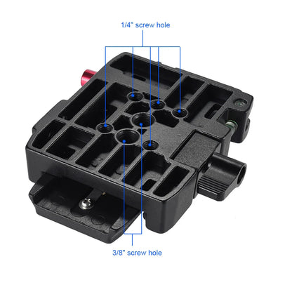 Andoer Video Camera Tripod Quick Release Clamp Adapter – with Plate for Manfrotto 501, 500AH, 701HDV, 503HDV, Q5 Head