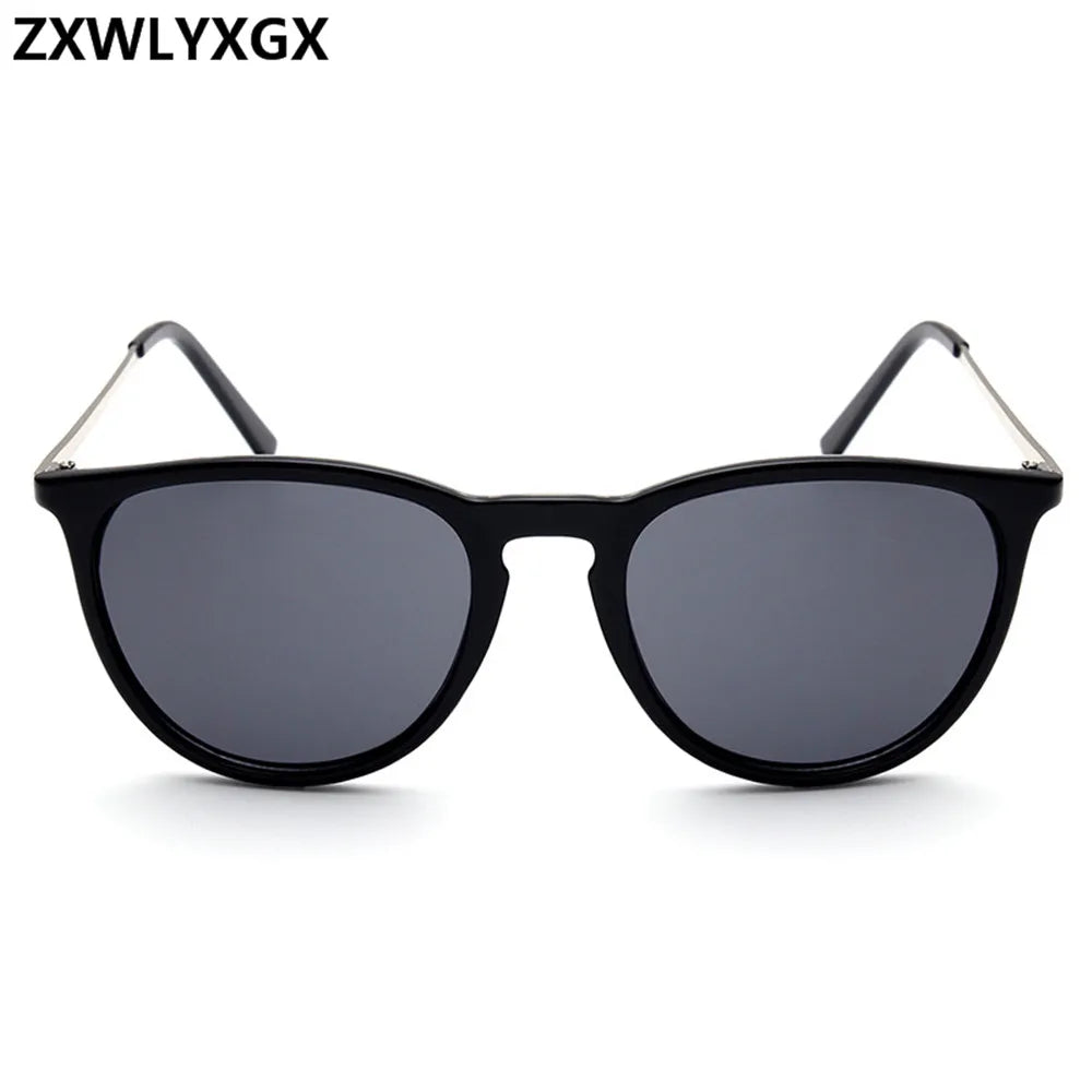 Retro Round Sunglasses — Designer Alloy Mirror Shades for Men & Women