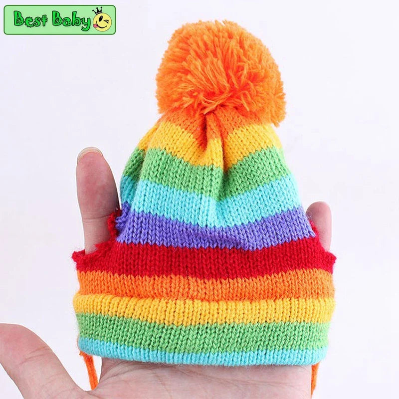 Winter Knitted Pet Accessories Set – Striped Hat, Scarf & Socks for Small Dogs, Puppies & Cats