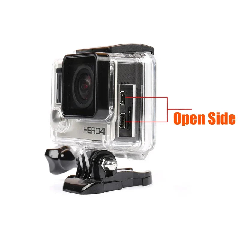 GoPro Hero 3+/4 Open Side Protective Housing Case – Skeleton Shell Cover with Lens Mount for FPV & HDMI Access Action Camera Accessories