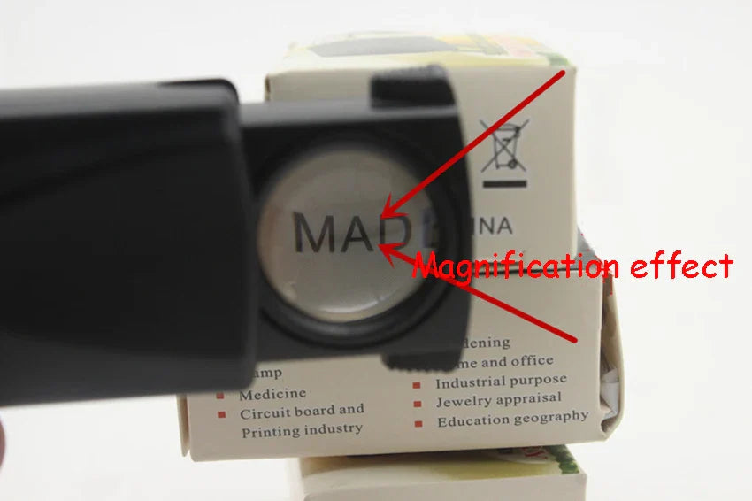 Portable 30X LED Magnifier — Acrylic Lens for Jewelry Appraisal, Reading, Sewing & Seniors