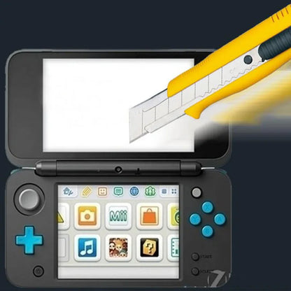 Tempered Glass LCD Screen Protector + Full Cover Film for Nintendo New 2DS XL/LL