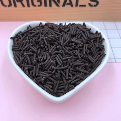 100g Colorful Long Clay Sprinkles – 5-6mm DIY Craft Decorations for Phone Deco & Creative Projects