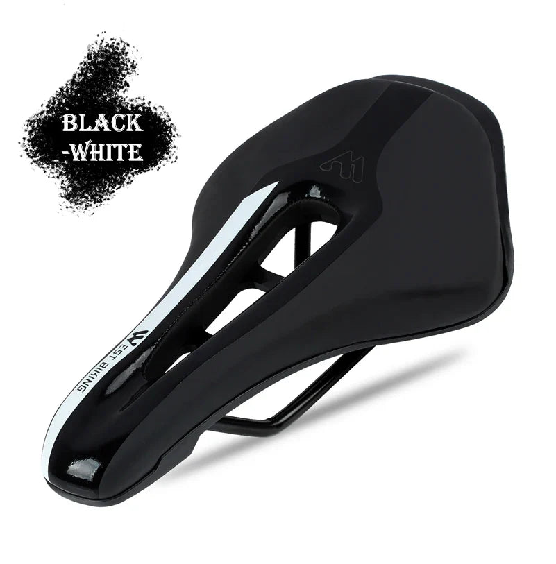 WEST BIKING Bicycle Saddle — Comfortable Hollow PU Leather Bike Seat | Wear-Resistant Road Cycling Cushion