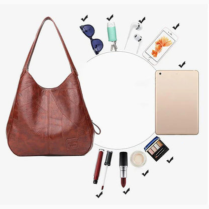 Yogodlns Vintage Women's Handbag - Designer Luxury Shoulder Tote, Fashion Brand Top-Handle Bag