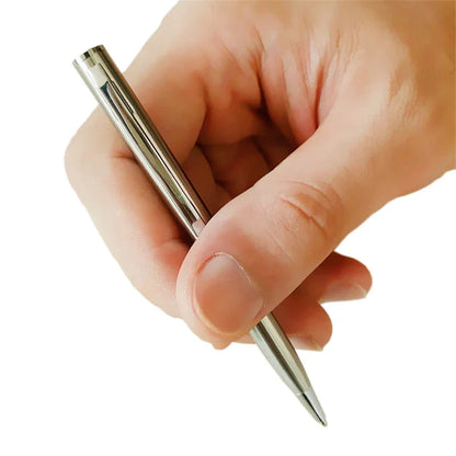 Mini Metal Ballpoint Pen – Pocket-Size Rotating Portable Oil Pen for Smooth Writing