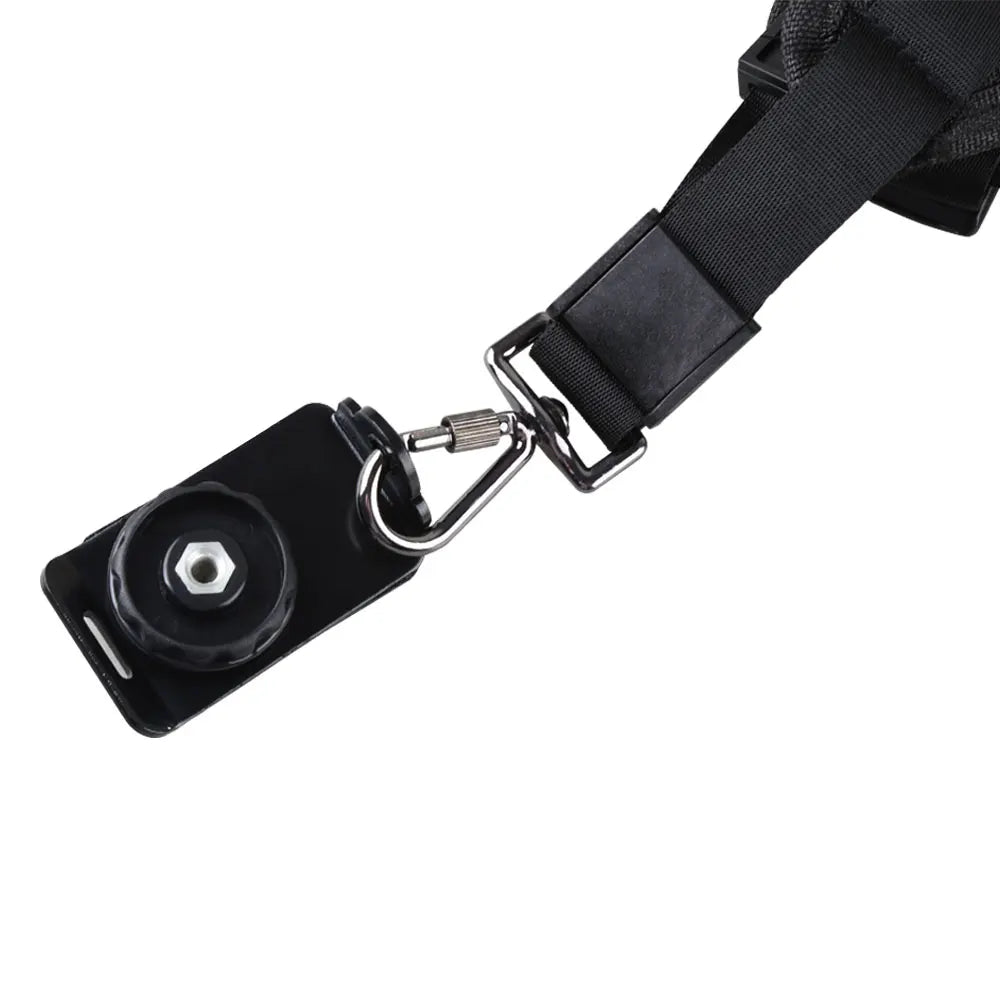 Black Double Dual Camera Shoulder Strap — Quick-Release Adjustable Sling Belt for Canon Nikon Sony DSLR Cameras