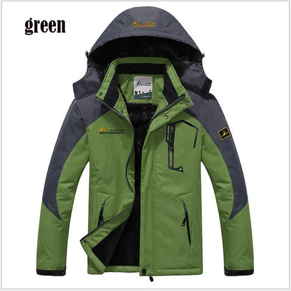 Men's Winter Parka – Windproof & Warm Hooded Fur Coat, Military-Style Thick Anorak Jacket