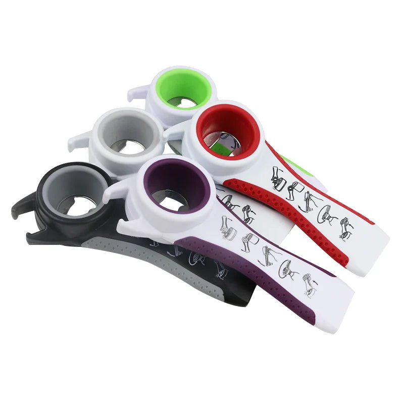 5-in-1 Multi-Function Stainless Steel Can Opener – Your Ultimate Bottle and Jar Opening Companion!