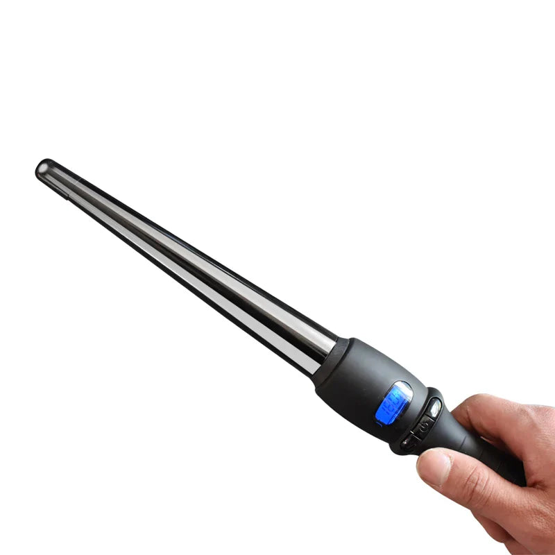 LCD Conical Curling Iron: Ceramic Glaze Pear Flower Cone Electric Hair Curler for Beautifully Curled Hairstyles