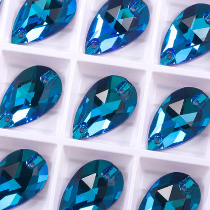 AAAAA Tear Drop Rhinestones — High-Quality Sew-On Stones for Dress, Bag, Garment & Shoe Decoration