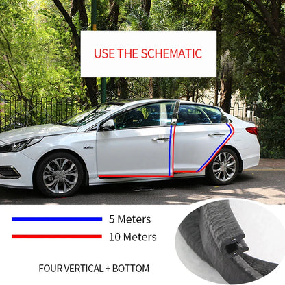 Universal Car Door Edge Protector - Auto Door Guard Protective Strips for Automobiles, Trunk, Hood Sealant Strip