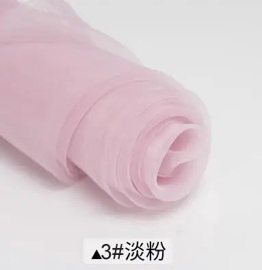 Sheer Organza Fabric Roll - Wedding Party Decoration Material for Romantic Events & Birthday Decor