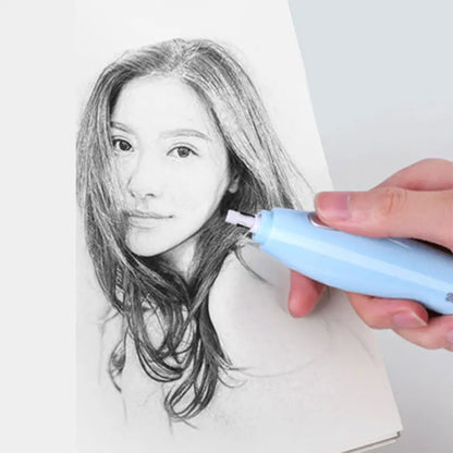 Professional Electric Art Eraser — USB Rechargeable Sketch & Highlight Rubber Pencil Eraser
