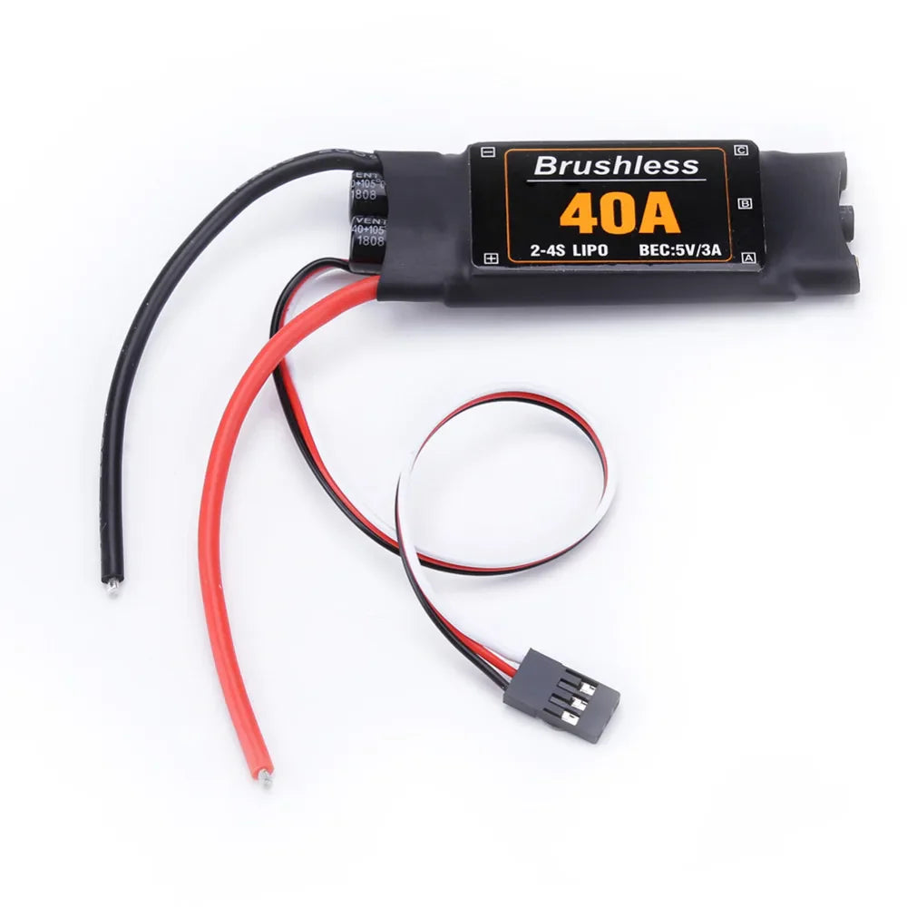 Mitoot 40A Brushless ESC Speed Controller — 2-4S with 5V 3A UBEC for RC FPV Quadcopters, Airplanes & Helicopters