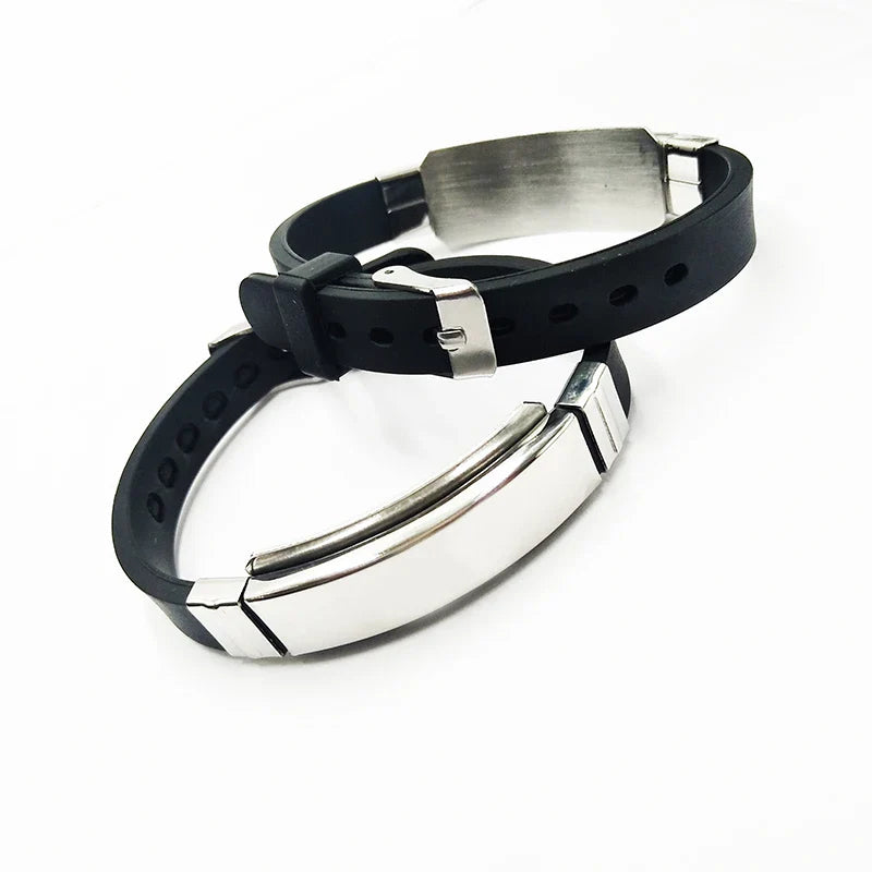 Cross Jesus Scripture Quote Bracelet – Christian Bible Verse Stainless Steel & Silicone Wristband