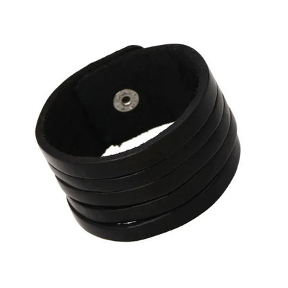 Modyle Vintage Punk Retro Multilayer Leather Bracelet – Handmade Braided Rope Wrap Bangle for Men