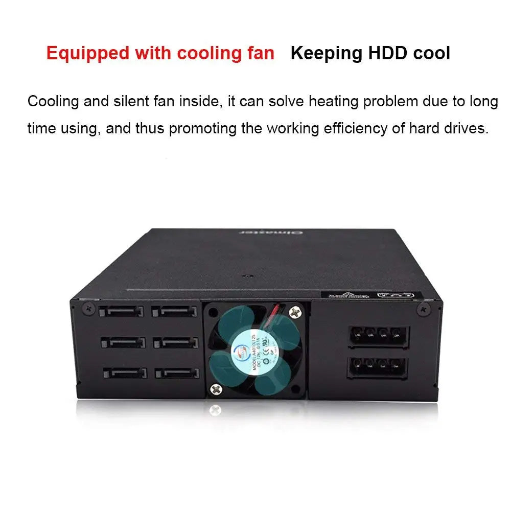 6-Bay & 4-Bay 2.5-inch SATA SSD/HDD Hot Swap Mobile Rack – Data Storage Enclosure for 5.25" Drive Bay