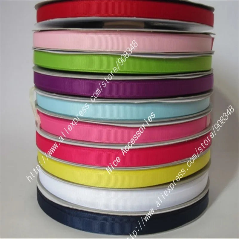 Solid Grosgrain Ribbon - 100 Yard Polyester Craft Ribbon in Multiple Width Sizes