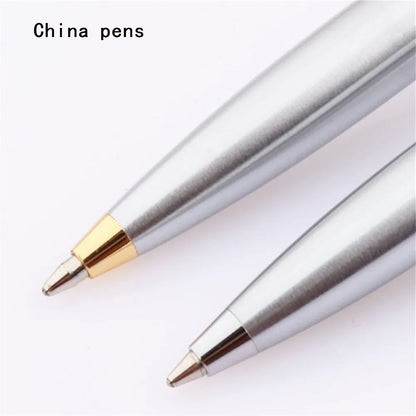 High Quality 039 Push Ballpoint Pen – Gold & Silver Medium Nib Writing Pen for Business, Office & School Supplies