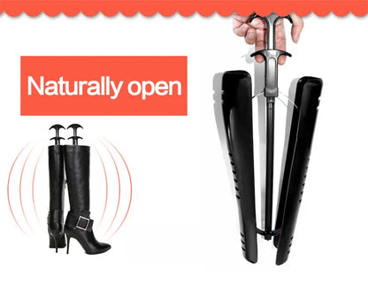 2 Pcs Black Boot Shapers | Practical Long Boot Supporters, Stretcher & Creative Home Storage Holder Hangers