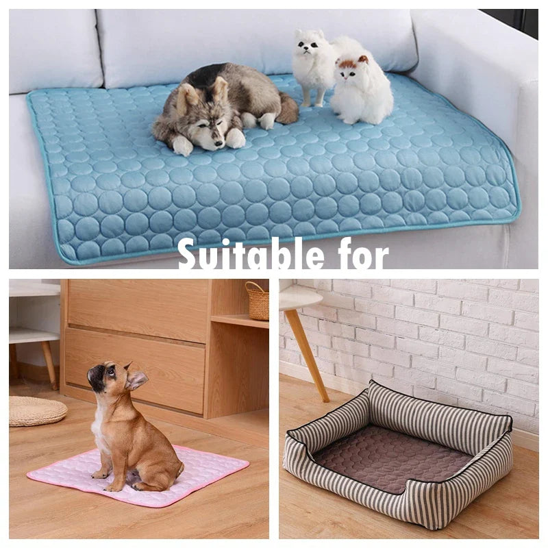 Summer Cooling Dog Mat: Breathable Pad for Dogs and Cats - Washable Pet Bed Blanket for Small, Medium, and Large Dogs, Ideal for Cars