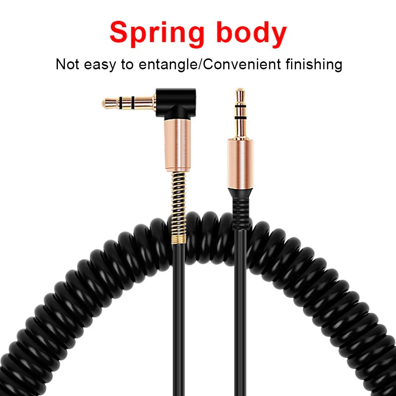 3.5mm Male to Male Aux Audio Cable — Car, JBL Speaker, iPhone & Samsung Headphone Cord