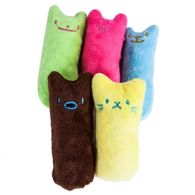 Catnip Teeth Grinding Toy - Funny Interactive Plush Chew Toy With Mint Flavor For Cats And Kittens