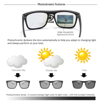 KDEAM Men’s Polarized Photochromic Night Sight Driving Sunglasses UV400 – New KD156 Colors CE Certified
