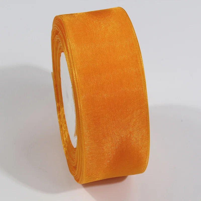 10 Yards Sheer Chiffon Organza Ribbon - Satin Gift Wrapping Ribbon for Wedding Bouquets, Party Decor & DIY Crafts