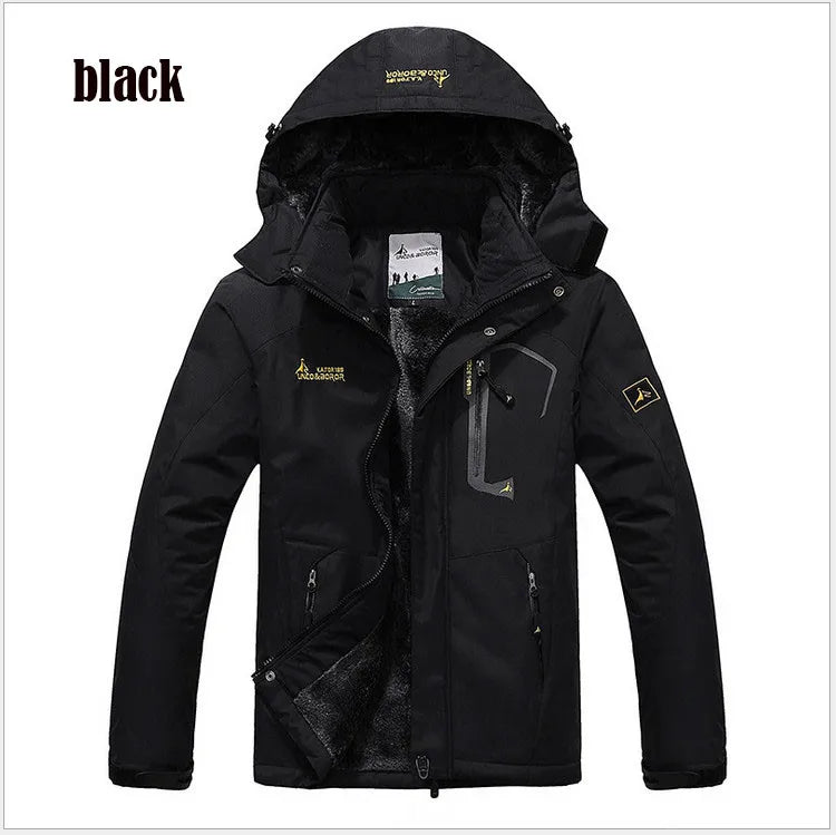 Men's Winter Parka – Windproof & Warm Hooded Fur Coat, Military-Style Thick Anorak Jacket